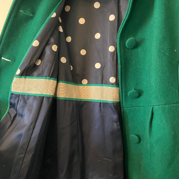 Boden Emerald Green Wool Blend Coat - Size 6R - Picture 6 of 8